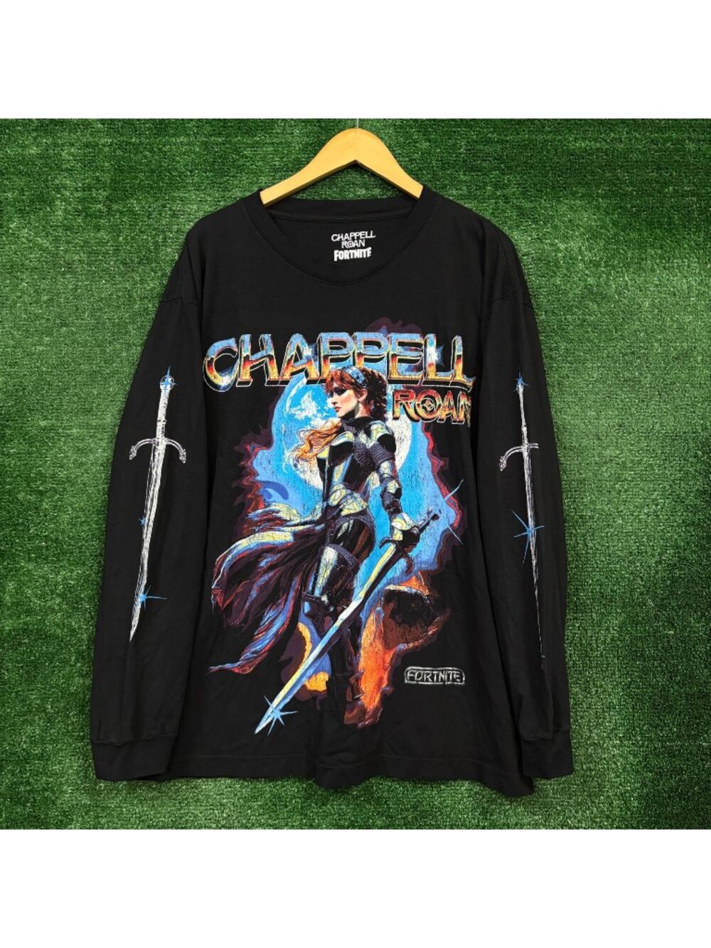 Fortnite x Chappell Roan Sword Wielding Knight LS Shirt Size 2XL